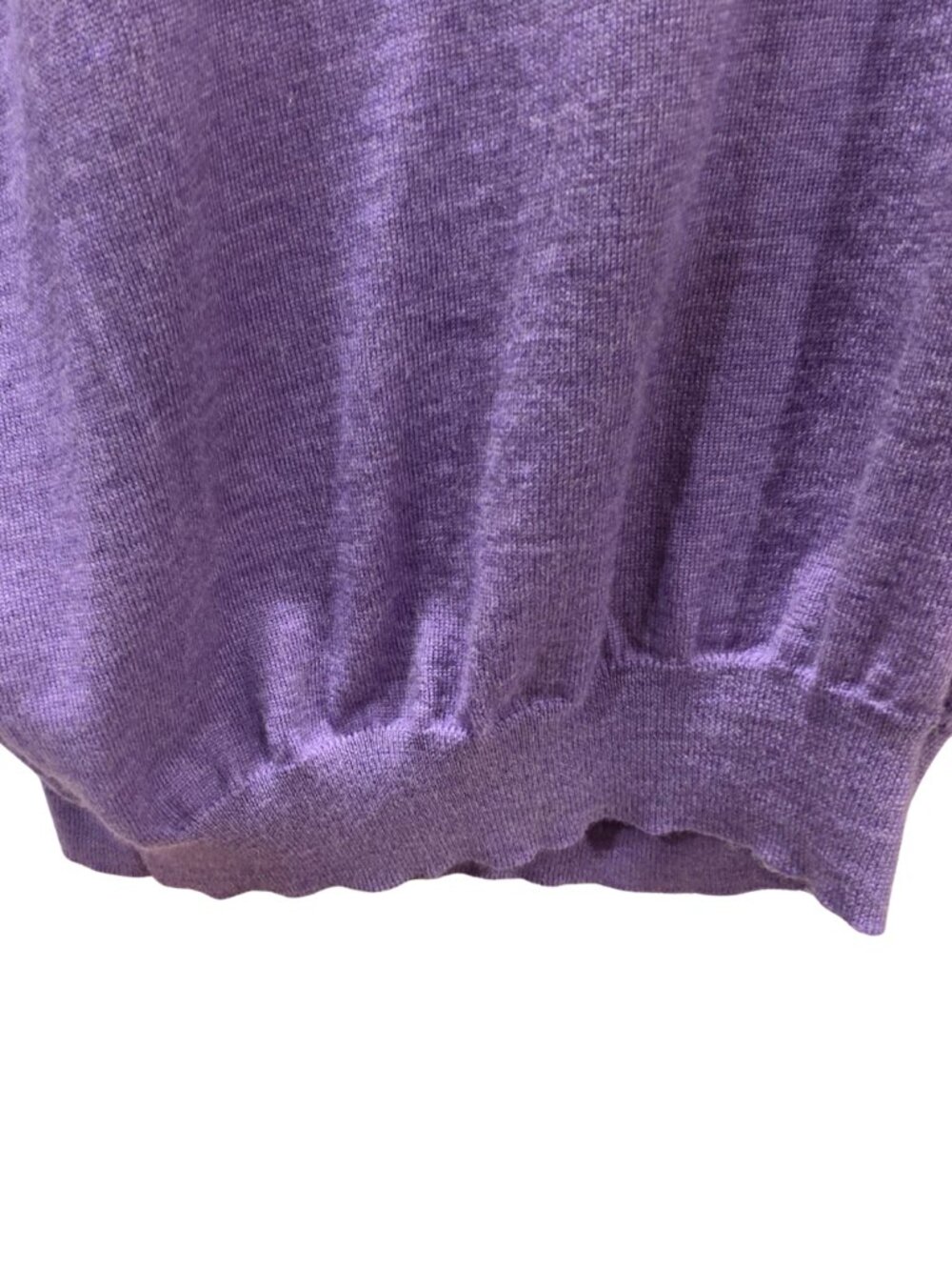 Gran Sasso Italy 100% Virgin Wool L Purple Lavender Sweater Made in Italy - Picture 5 of 7